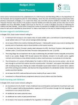 Budget 2024 and Child Poverty