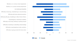 work status by disability and gender