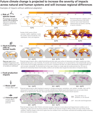 IPCC projected impact of warming