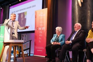 THE WHEEL HONOURS SOCIAL JUSTICE IRELAND CO-FOUNDERS WITH DR MARY REDMOND AWARD